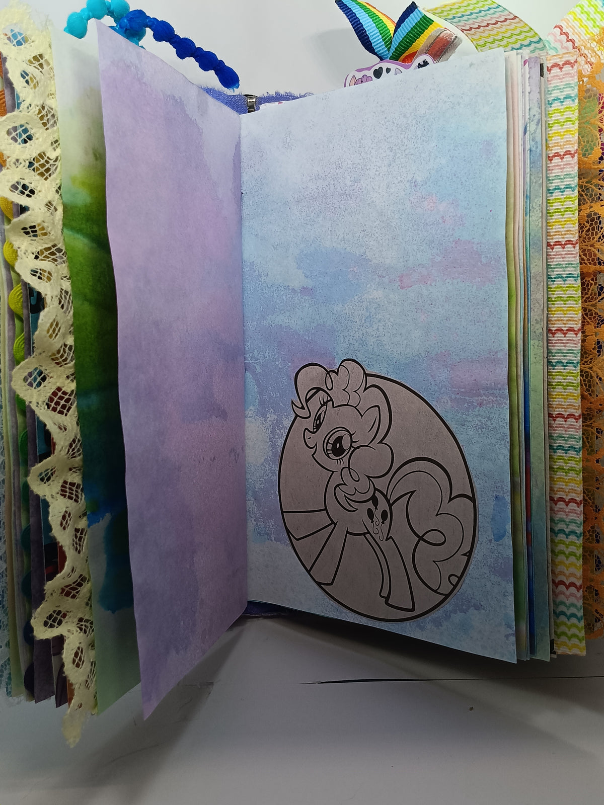 Rainbow Pony Handmade Junk Journal-My Little Pony Inspired
