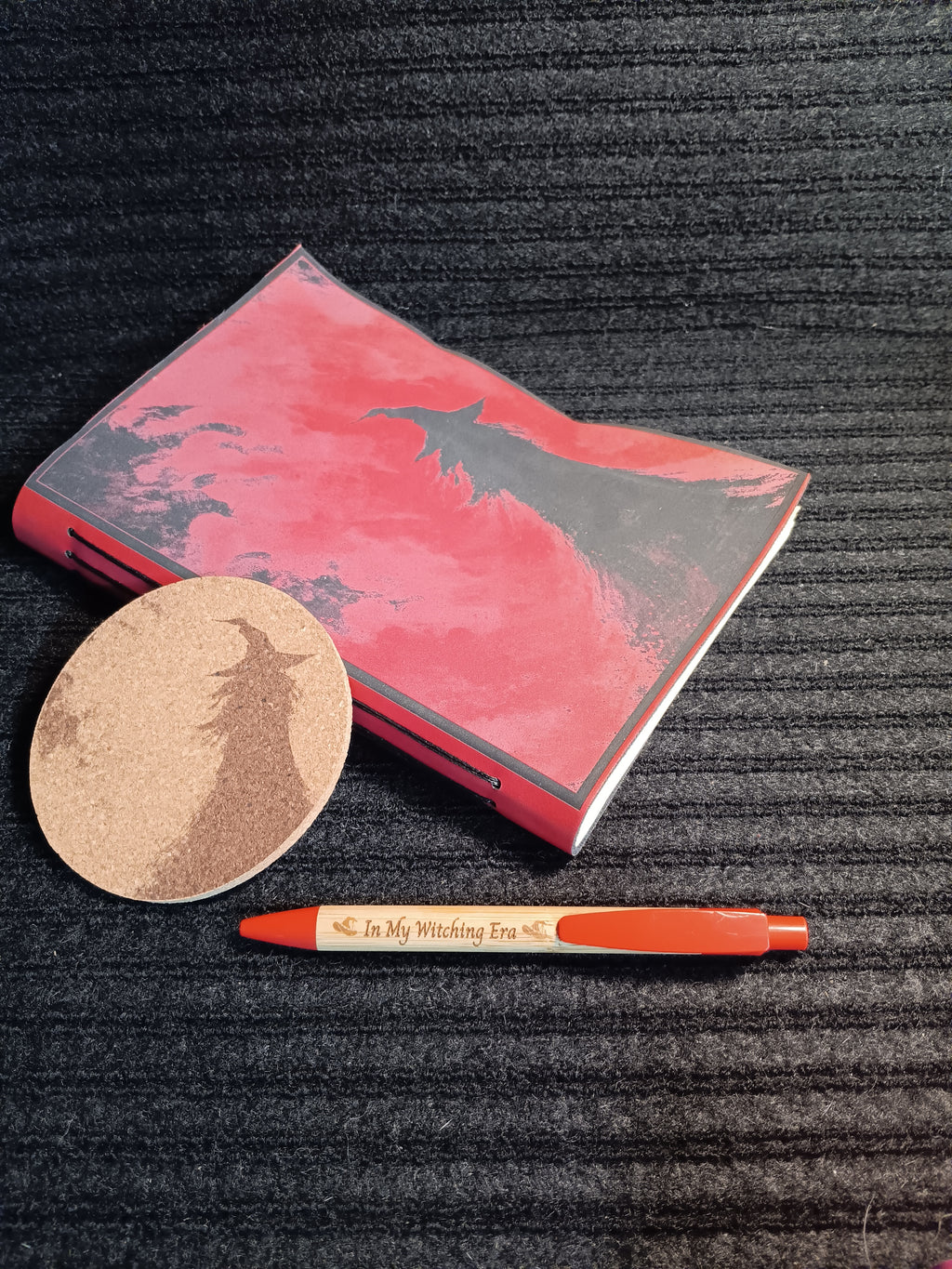 Engraved Journal Gift Set | Matching Journal, Coaster & Bamboo Pen