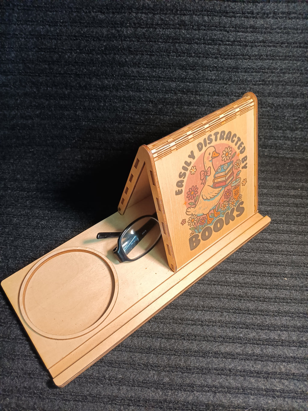 Wooden Book Tent, Book Tent with Coaster