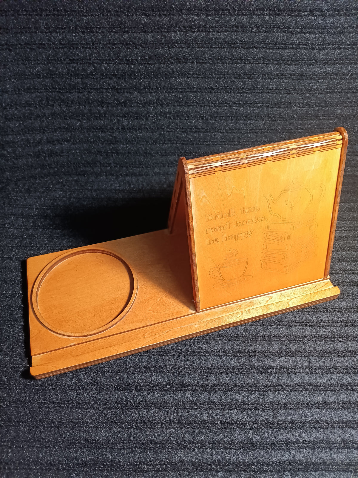 Wooden Book Tent, Book Tent with Coaster