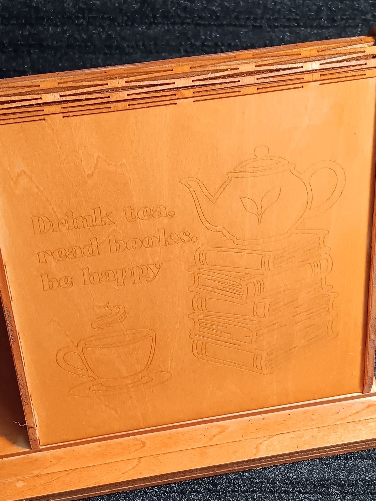 Wooden Book Tent, Book Tent with Coaster
